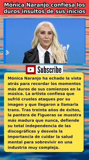 Mónica Naranjo confiesa los duros insultos de sus inicios #Shorts