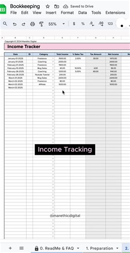 Efficient Bookkeeping with Google Sheets Template