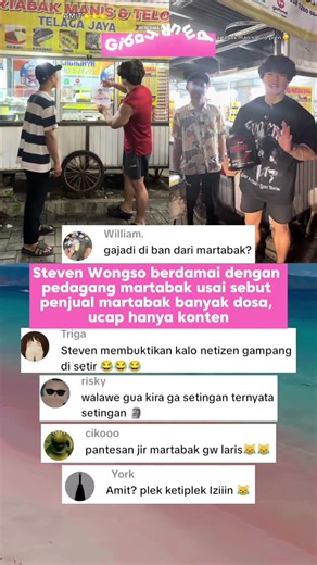 Steven Wongso Makes Peace With Martabak Seller, Says It's Just Content