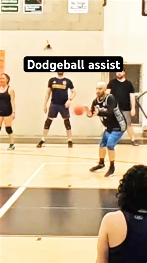 Dodgeball assist 😮 #shorts #dodgeball #highlights #sports
