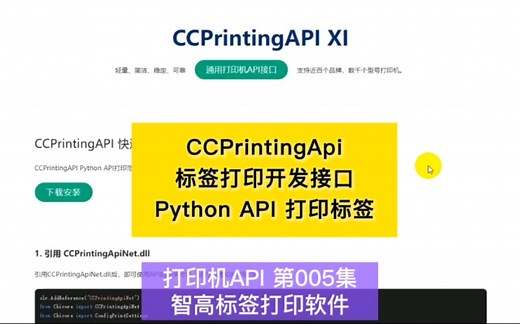 Python 调用打印机API 接口打印标签。#Python打印标签 #Python调用打印机 #智高标签打印软件