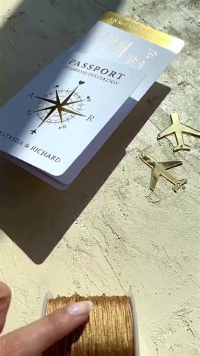 Elegant Passport Wedding Invitation Design