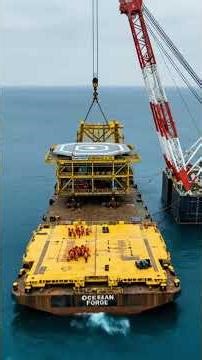 😱😨 How Oil Rigs Work in Deep Ocean Offshore Drilling Engineering #usa #usnavy #shorts #ship