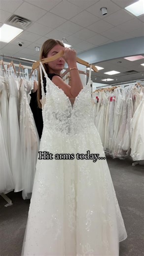 Puttin in that work for our brides 💪 #davidsbridal #sanantonio