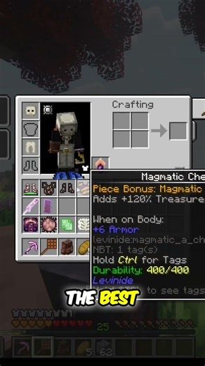 MAXED OUT Minecraft Armor: CRAFTING THE ULTIMATE TREASURE SET! #shorts