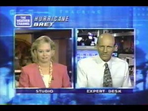 Weather Channel clips, morning of Sunday August 22 1999-TCs Bret/Cindy/Fernanda