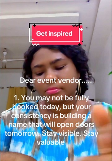Event business isn’t a rush, work at your own pace, learn from your own experience.#usher #smallbusiness #everyone #entrepreneur #decoration #wedding #planner #servers #eventplanners #caterer #cakebaker