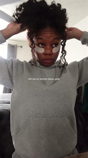 Easy Messy Updo for Natural Hair