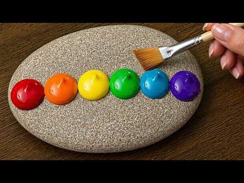 I Painted on ROCKS! 45 Min of Stone Arts!! 🔥🎨 How to Paint on Stones!