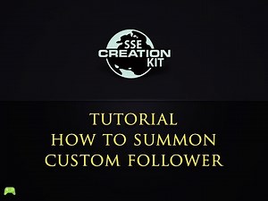 skyrim special edition how to summon custom follower tutorial [HD]