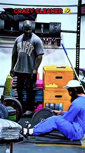 Pranks with Crazy Cleaner Anatoly at the Gym