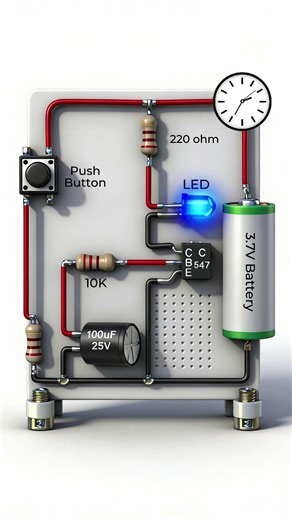 Simple Delay Timer Circuit #shorts #diy#tech#circuit