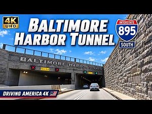 Baltimore Harbor Tunnel | I-895 South Maryland | 4K Highway Drive