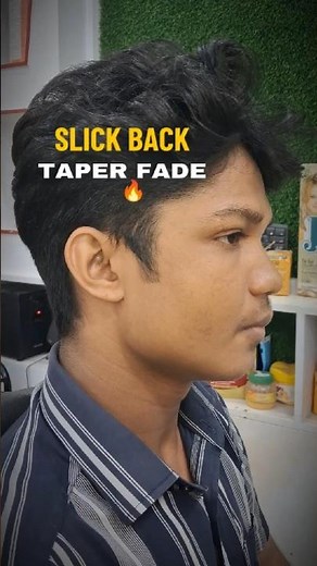 Slick Back Taper Fade – Smooth, Sharp & Clean Look 🔥