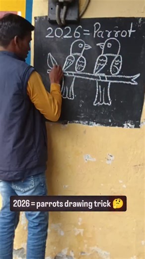 artist Pramod Kumar on Instagram: "2026 = parrots drawing Trick Artist Pramod Kumar 👏.. . . . . . #viralvideos #trindingreels♥️ #trindingreels♥️ #please #follow"