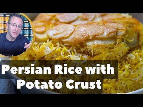 How to Make Perfect Persian Saffron Rice with potato crust. Persian-Style Rice with tahdig.