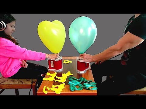Balloon Pop Challenge Using Electric Air Pumps for Blowing Up and Popping