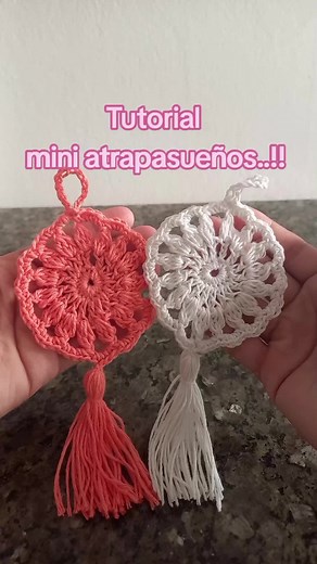 Mini atrapasueños: Tutorial de crochet paso a paso
