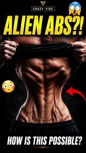 ALIEN ABS?! How is this even possible? 😱🔥 #shorts