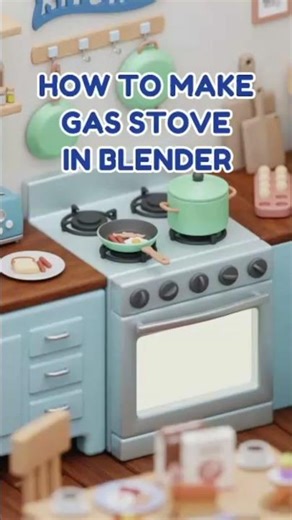 How to make gas stove in Blender - Beginner to Pro #3danimation #3dtutorial #beginnertopro
