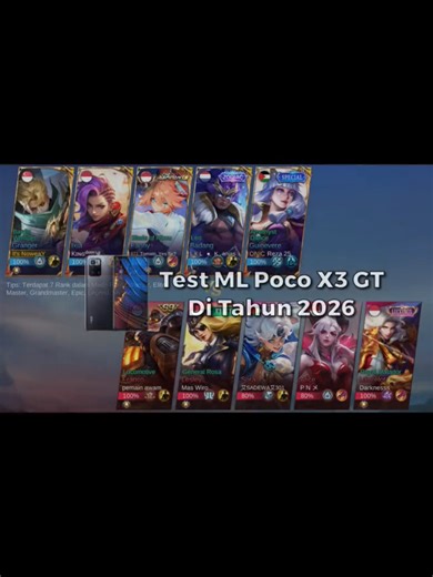 Gameplay Test of Poco X3 GT for Mobile Legends