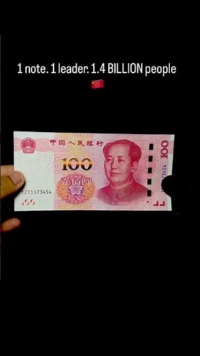 **1 note. 1 leader. 1.4 BILLION people 🇨🇳💴 #money #currency #numismatics #banknotes #china