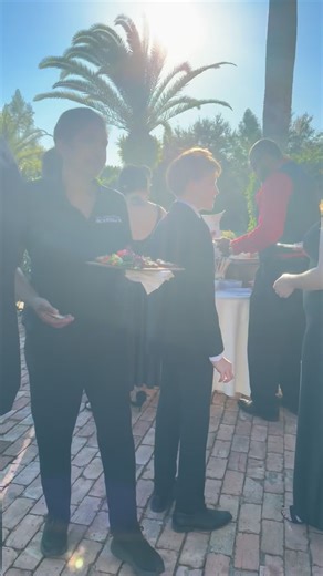 Edna and Dwight are making a splash on 11.1.2025!! | Naples Wedding Catering by Friscos