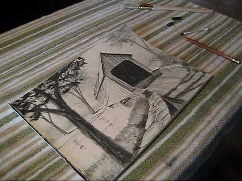 how to draw a covered bridge.wmv