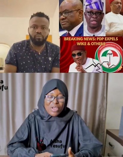 Breaking News: PDP Expels Wike & Others-Aisha Yesufu Reacts... #NigeriaDecides2025 #NaijaPolitics #PoliticalUpdatesNG #SpeakUpNigeria #GovernanceInNigeria #fblifestyle | SugarBoy Entertainment Tv
