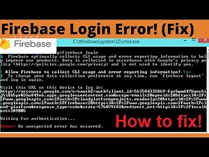 How to fix Google Firebase Login error - an unexpected error has occurred | Prog Bits
