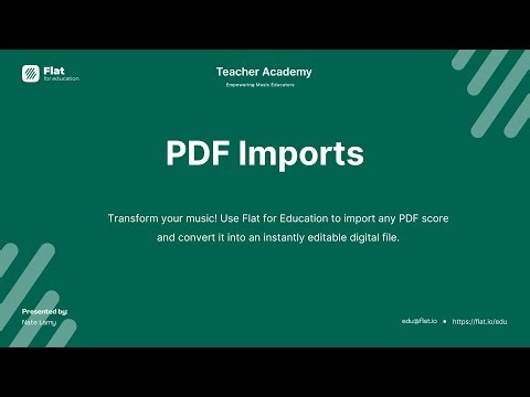 How Music Teachers Can Edit PDF Sheet Music Using Flat for Education