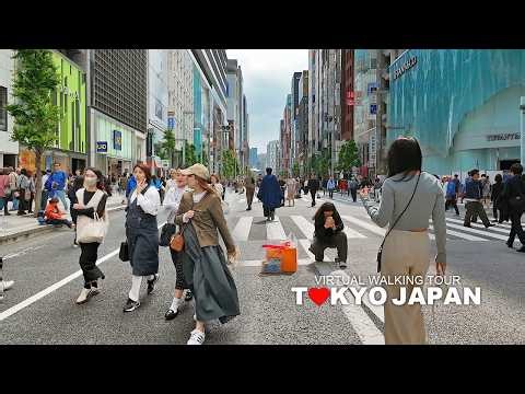 [Full Version] Tokyo Walking Tour Ginza and Nihonbashi, Chuo City, Japan, Travel, 4K