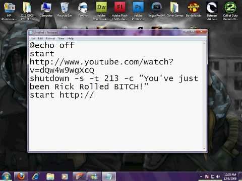 Rick Roll Virus Tutorial