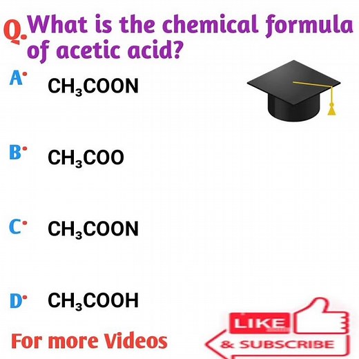 What is teh the chemical formula of Acetic acid?#gk