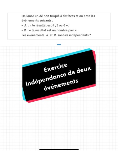 Bonjour à tous, Je te propose un exercice sur les probabilités conditionnelles. Cette vidéo va te permettre d’apprendre : ➡️ comment montrer que deux événements sont indépendants ou non. J’espère que cela t’a été utile et que tu as compris. #prof #professor #professora #maths #math #mathematics #mathematique #mathematiques #mathematiques💦 #soutien #soutienmaths #aide #menfousjarretelesmathsenpremiere #spemaths #spemathsphysiquesvt #spemaths😍😍 #spemath #spemathstuconnais #spemathsterminale #sp
