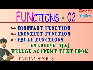 FUNCTIONS 02/ CONSTANT, IDENTITY, EQUAL FUNCTIONS/ CLASS 11/ MATHEMATICS