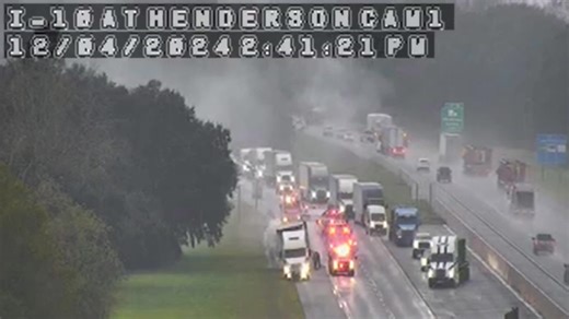 3.8K views · 16 reactions | UPDATE: All lanes now OPEN 18-wheeler on fire blocks lane on I-10 East in Henderson. https://www.kadn.com/news/local/18-wheeler-on-fire-blocks-lane-on-i-10-east-in-henderson/article_0f0954e6-b281-11ef-b040-cb398c25008d.html | News15 | Facebook