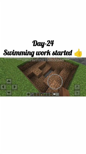 Day-24 Swimming pool work started 👍#game#minecraft#minecraftshorts#swimming#pool#work#started#day24
