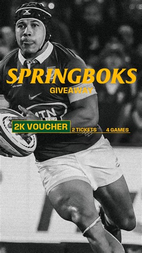 WIN 20 MATCH TICKETS AND R20 000 IN CLOTHING VOUCHERS! Ten lucky winners can score a pair of match tickets each for five #Springboks matches this year, for you and a "plus one", AND a R2000 Springbok Retail voucher to get you dressed like a champion for the occasion! 🇿🇦 🏉 To enter: • Follow @springbokretail • Tag a friend you’d take to the game - and make sure they follow us too • Share this post to your story #ForeverGreenForeverGold T&Cs and more details in the comments | Winners announced 