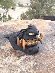 Custom Japanese Oni Mask, Cosplay Costume, Wall Art - Etsy