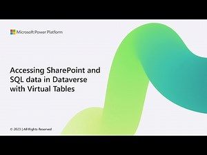 Accessing SharePoint and SQL data in Dataverse with Virtual Tables