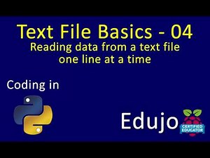 Text File Basics - 04: Reading one line at a time from a text file