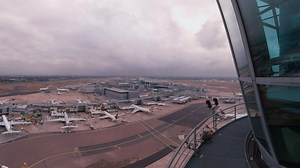 On the runway at one of the world's busiest airports
