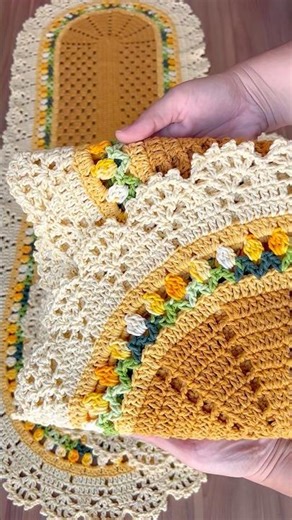 Jogo de cozinha tulipas de crochê 🌷