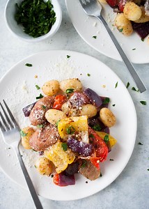 Easy Healthy Baked Gnocchi Sheet Pan Dinner Recipe | My Everyday Table