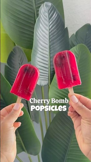 A juicy explosion of flavor that’ll leave your taste buds dancing! 🍒💣💥 #cherry #popsicles