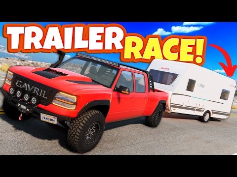 Hauling Caravans at INSANE Speeds in Modern Trucks! (BeamNG Drive Mods)