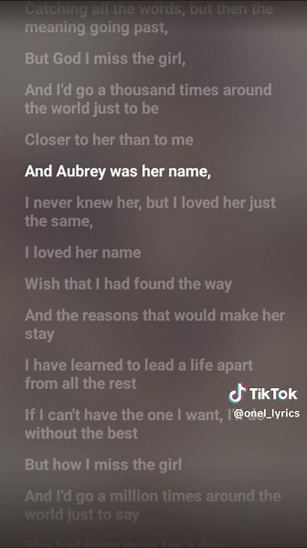 Aubrey by Bread: Full Lyrics and Meaning