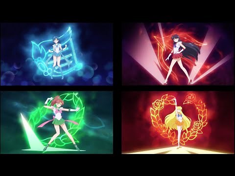 Sailor Moon Eternal Inner Senshi Group Transformation ( FULL HD )