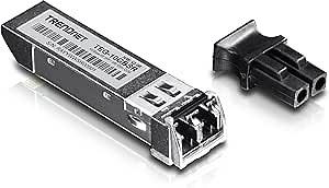 TRENDnet 10GBASE-SR SFP+ Multi Mode LC Module, TEG-10GBSR, Supports Distances up to 300m (984 feet), Hot Pluggable Fiber SFP+ Transceiver, 850nm Wavelength, Lifetime Protection, Silver